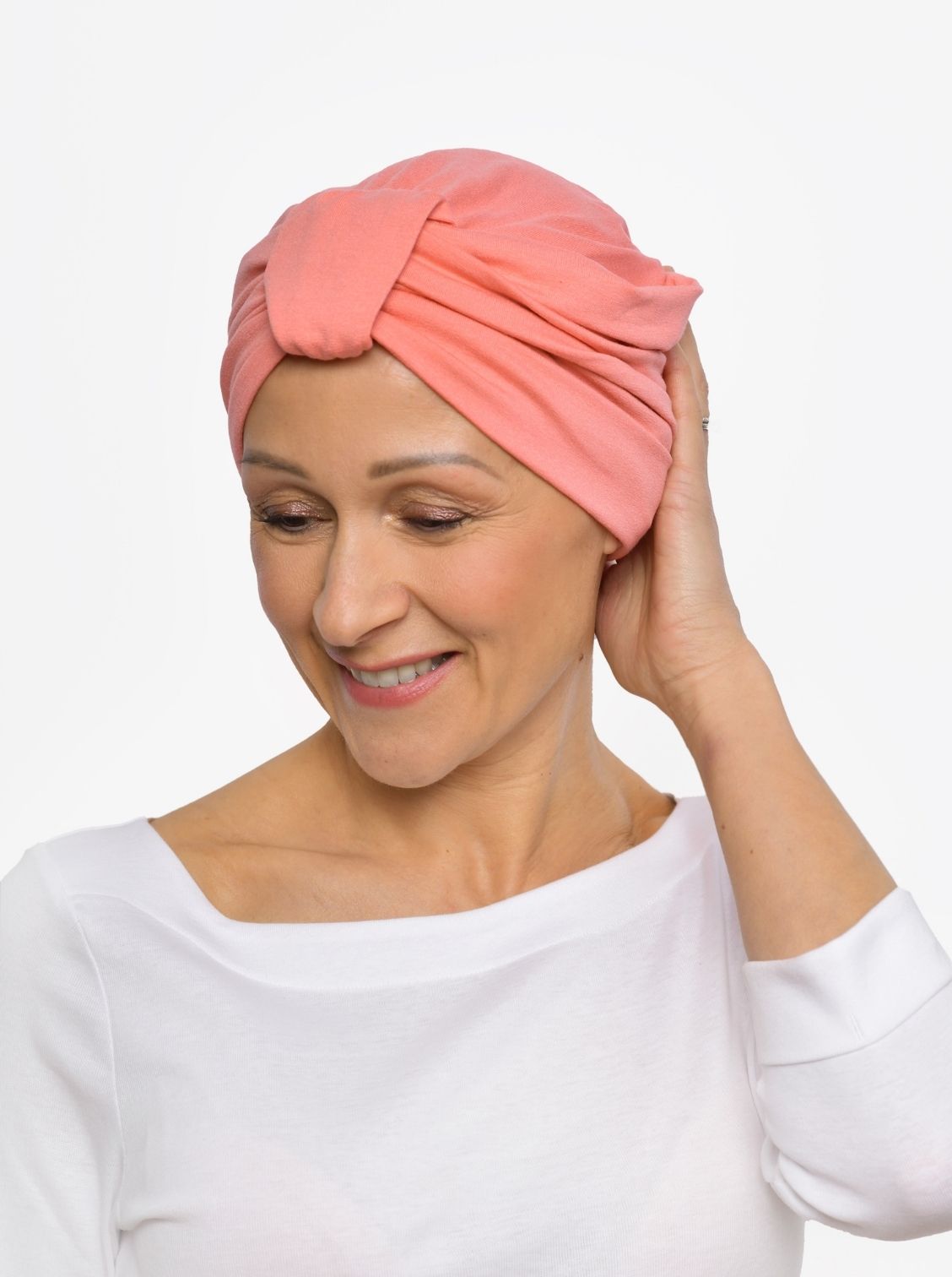 Turban mutsje Sophia – Peach