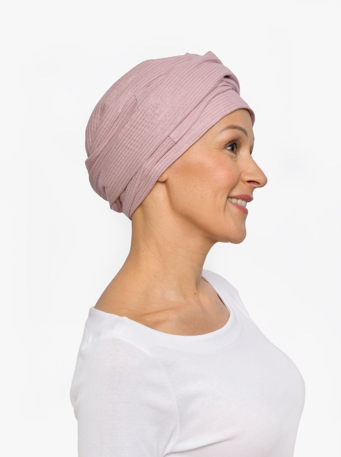 Wikkelsjaal katoen Hannah – Pink Shimmer Stripe