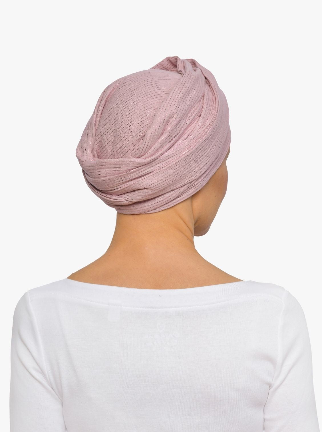 Wikkelsjaal katoen Hannah – Pink Shimmer Stripe