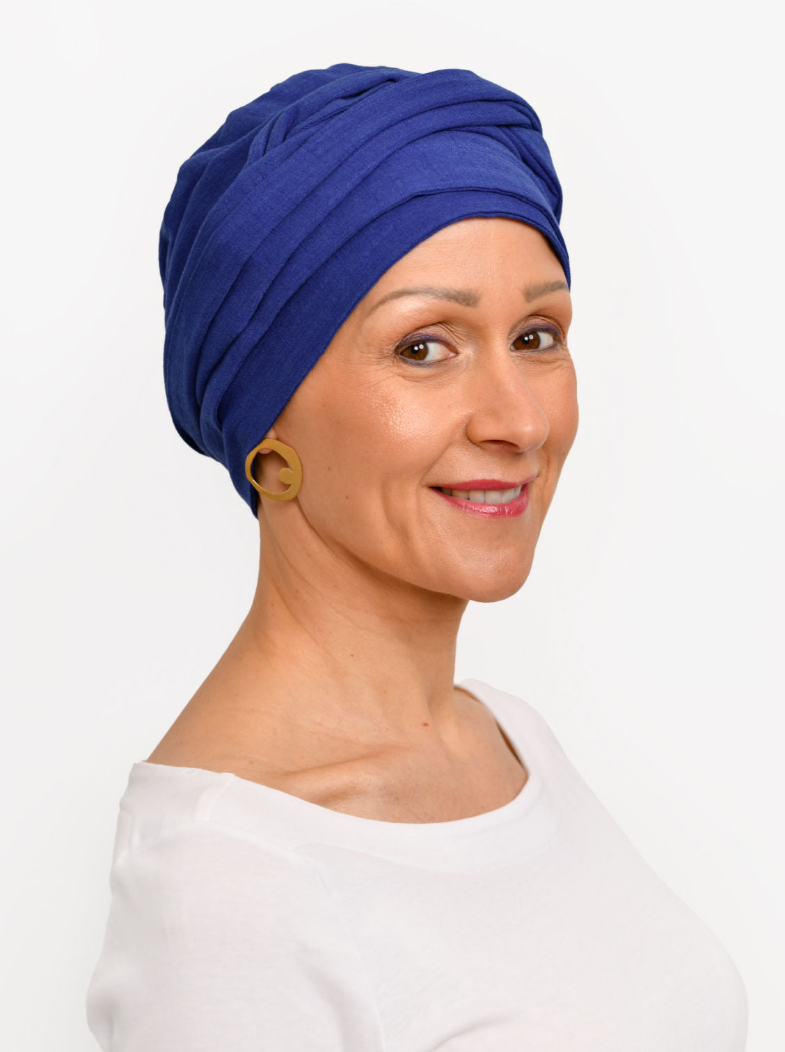 Wikkelsjaal katoen Hannah - Ink blue