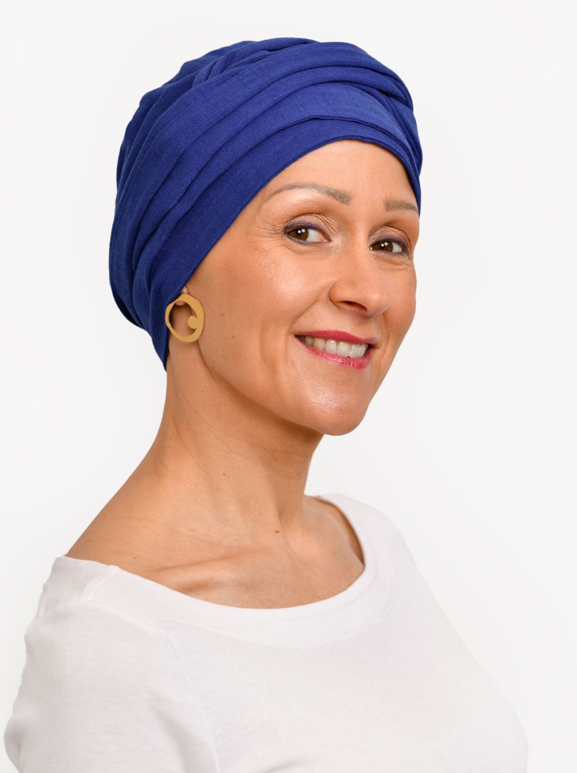 Wikkelsjaal katoen Hannah - Ink blue