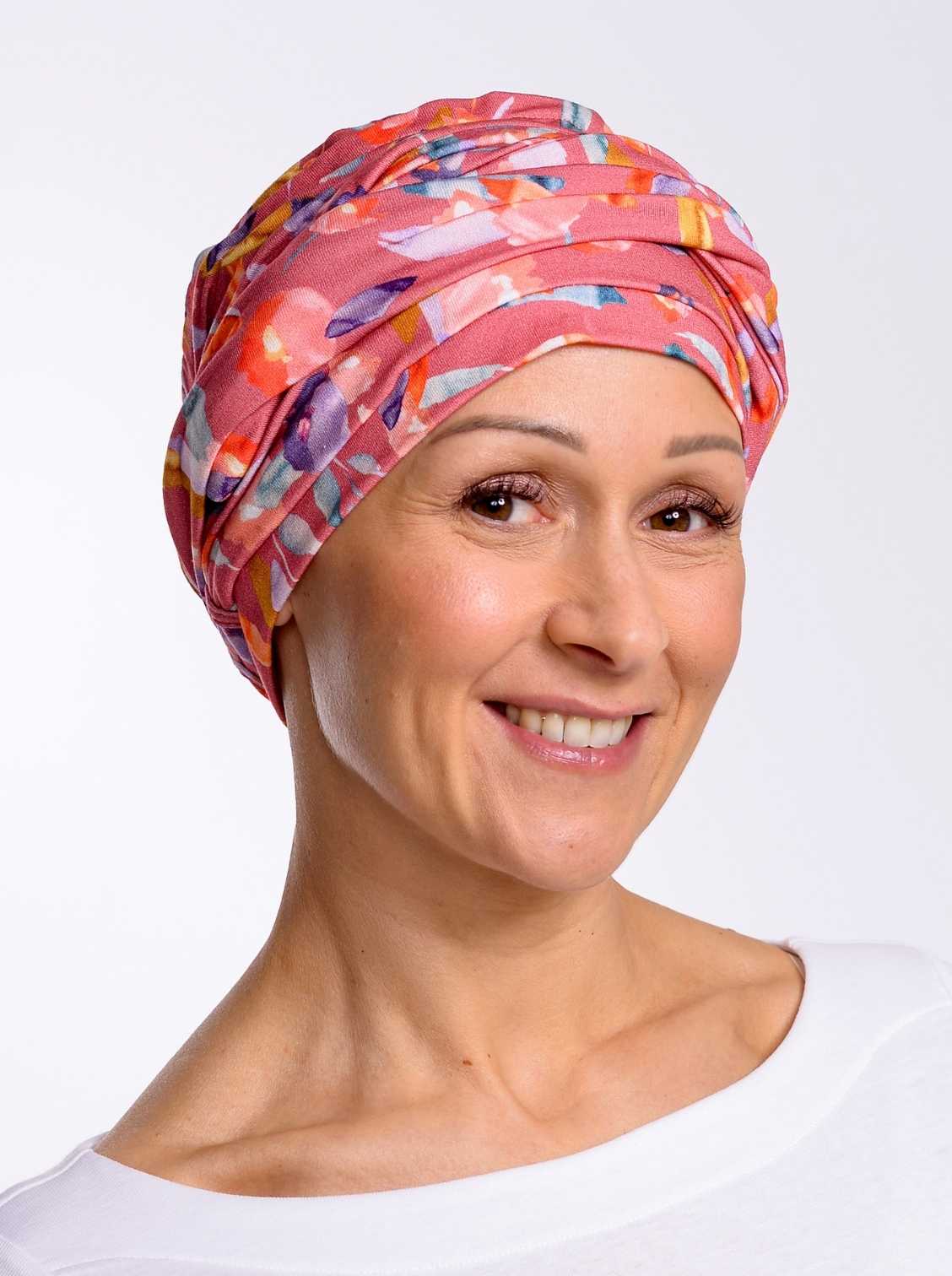 roze chemo sjaaltje rosette la vedette