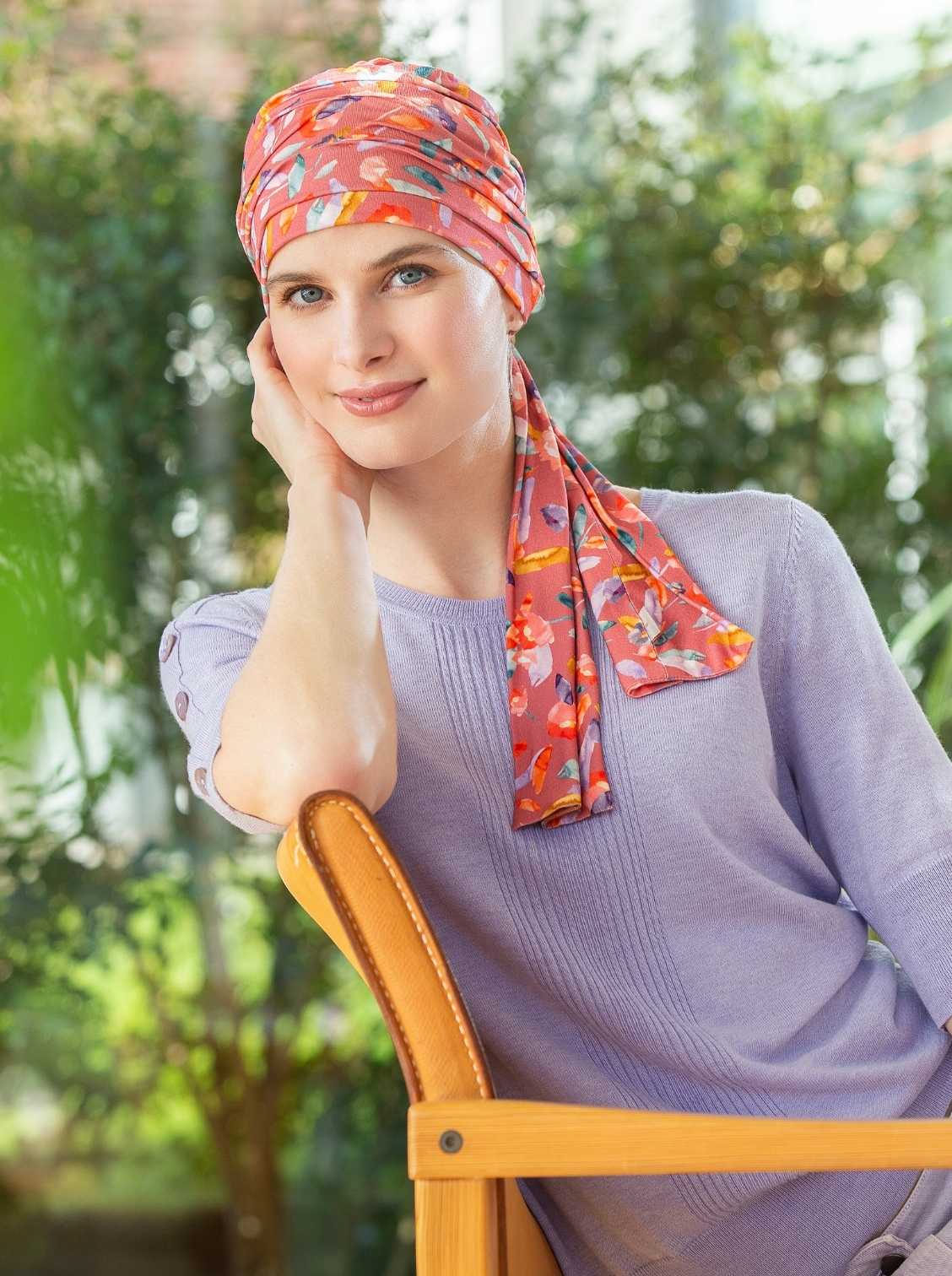 roze chemo sjaaltje rosette la vedette