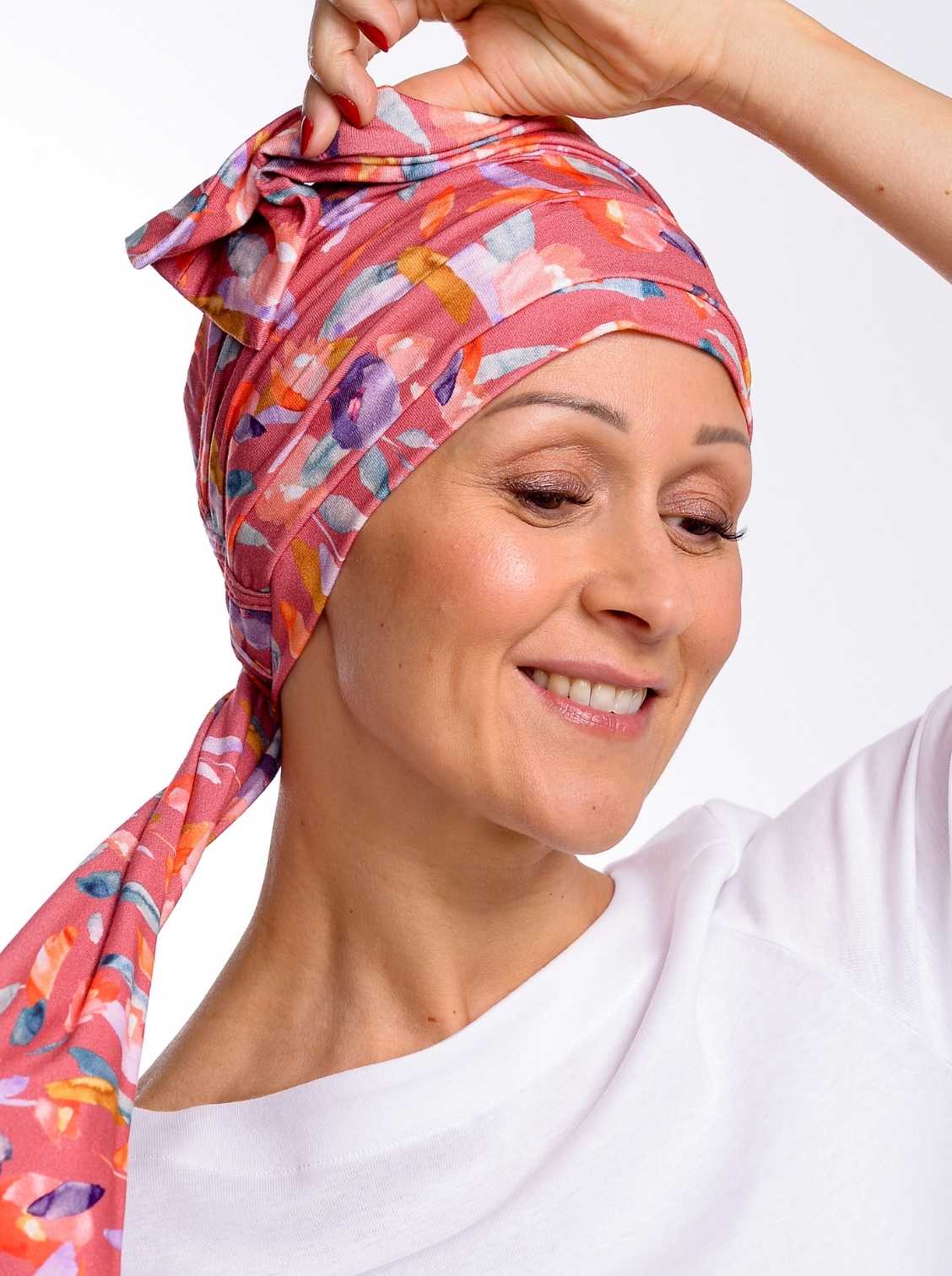 roze chemo sjaaltje rosette la vedette