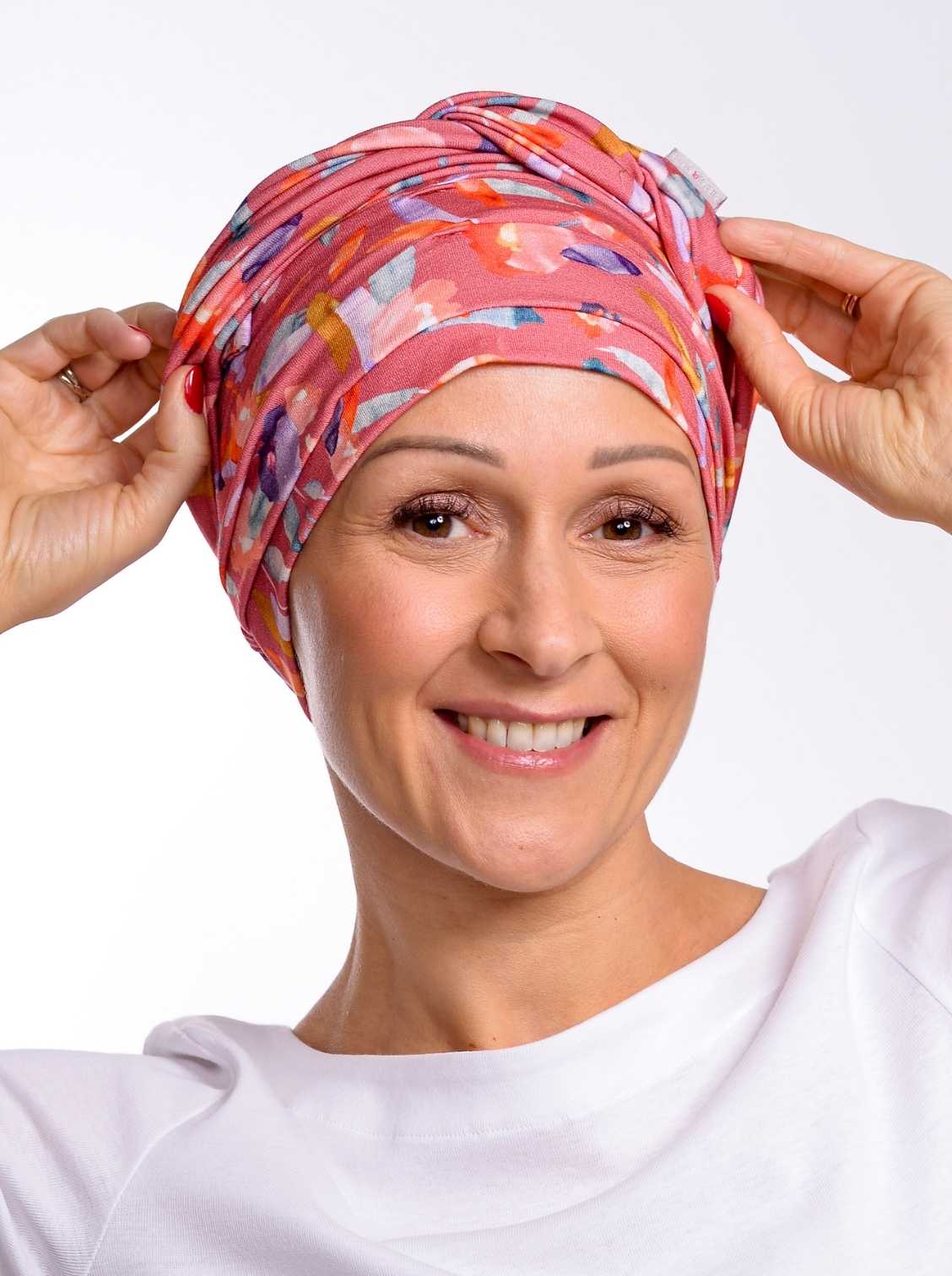 roze chemo sjaaltje rosette la vedette