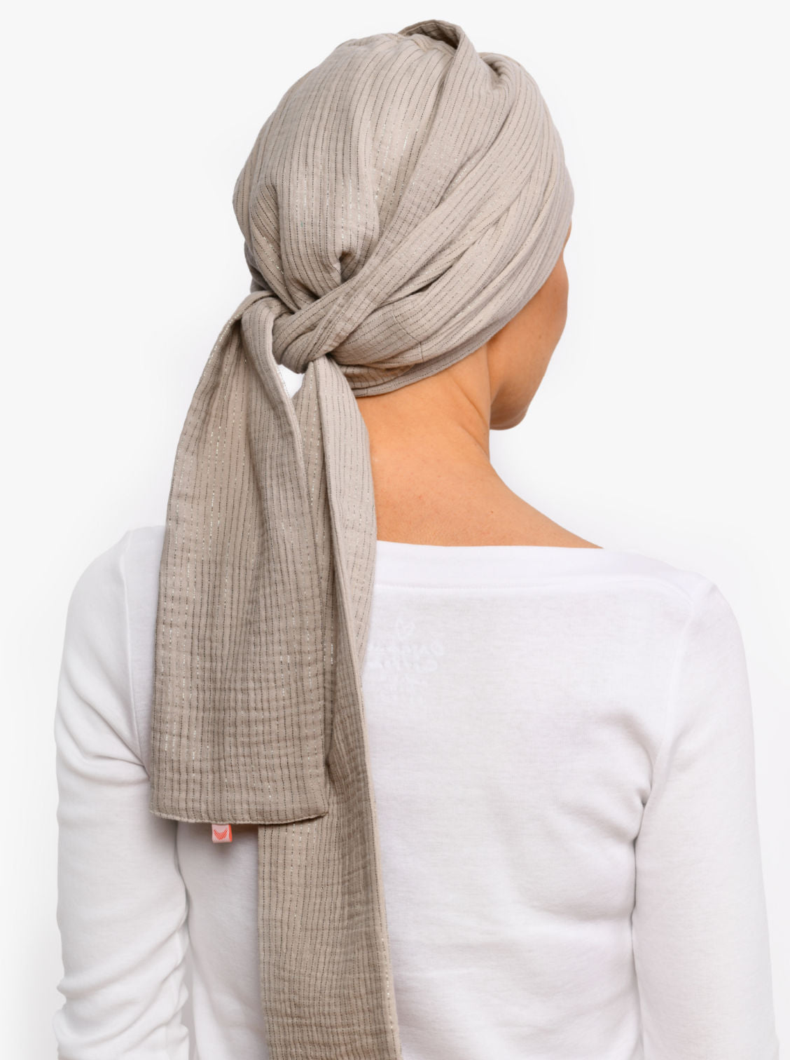 beige chemo sjaal katoen