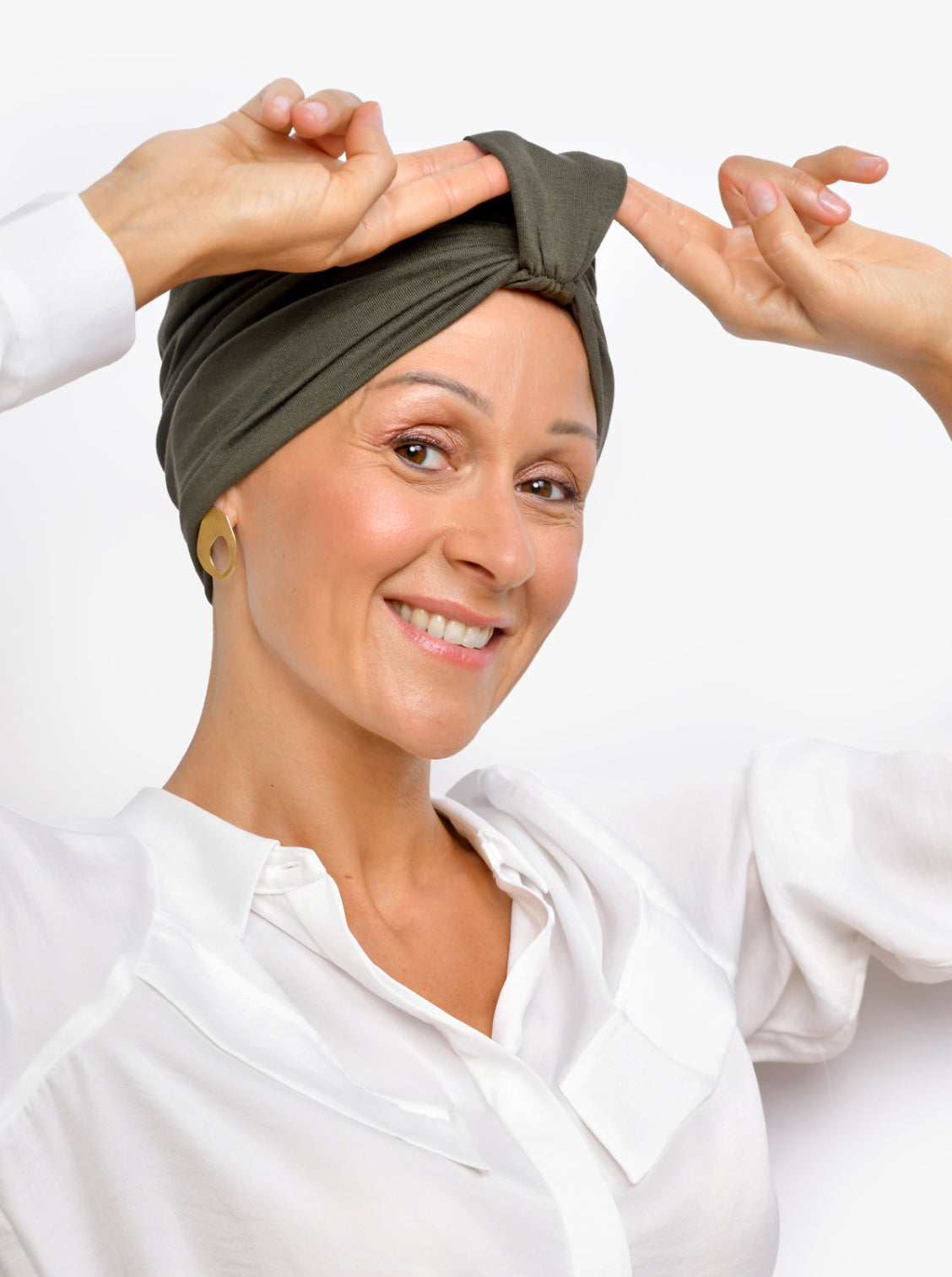 Turban mutsje Sophia – Kaki