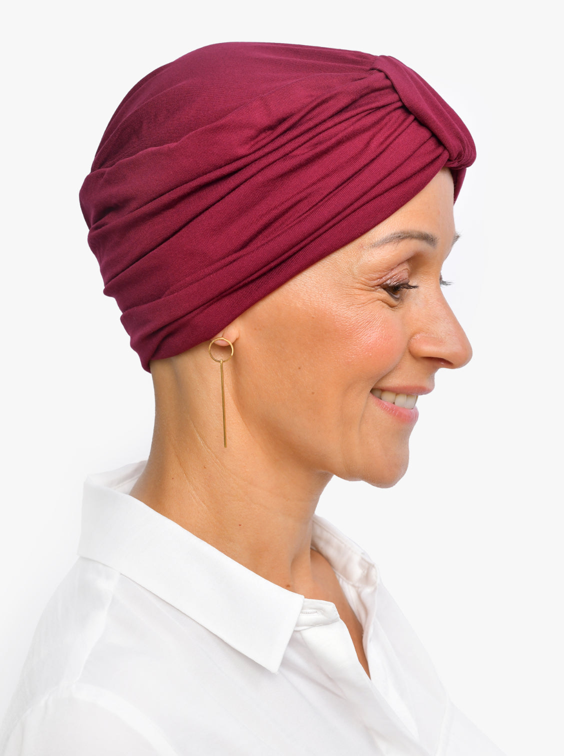 Turban mutsje Sophia – Bordeaux