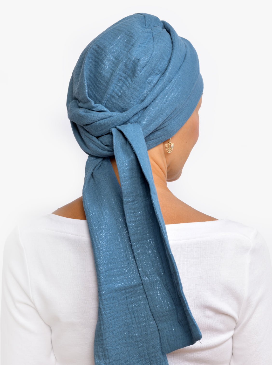 Wikkelsjaal katoen Hannah – Indigo Bling