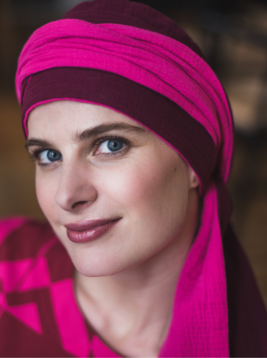 chemo sjaal bordeaux