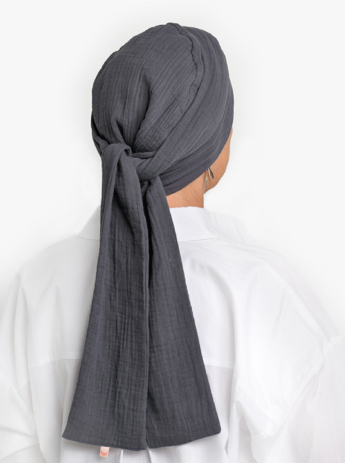 Wikkelsjaal katoen Hannah - Dark grey