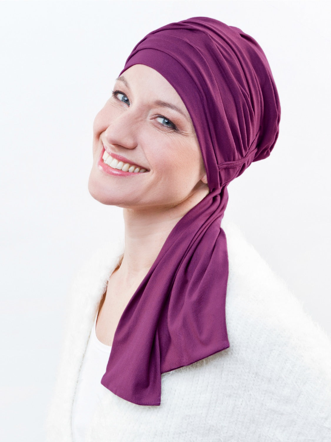 Chemotherapy scarf Liz - Framboise