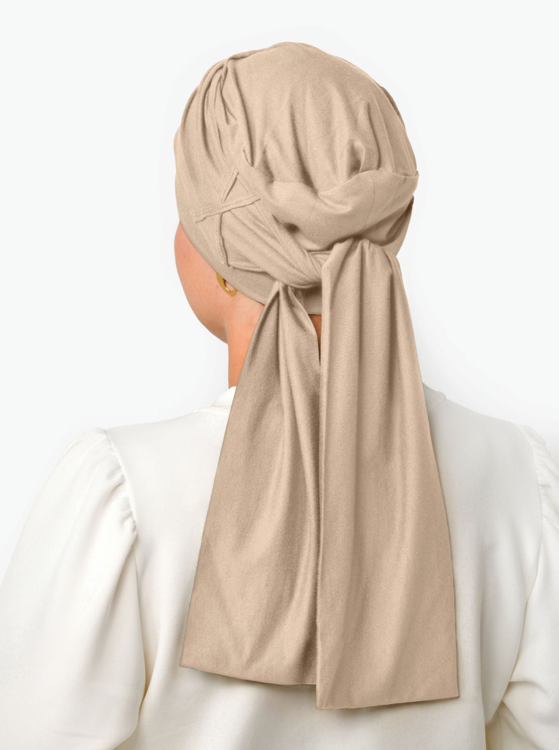 beige chemo sjaaltje haaruitval