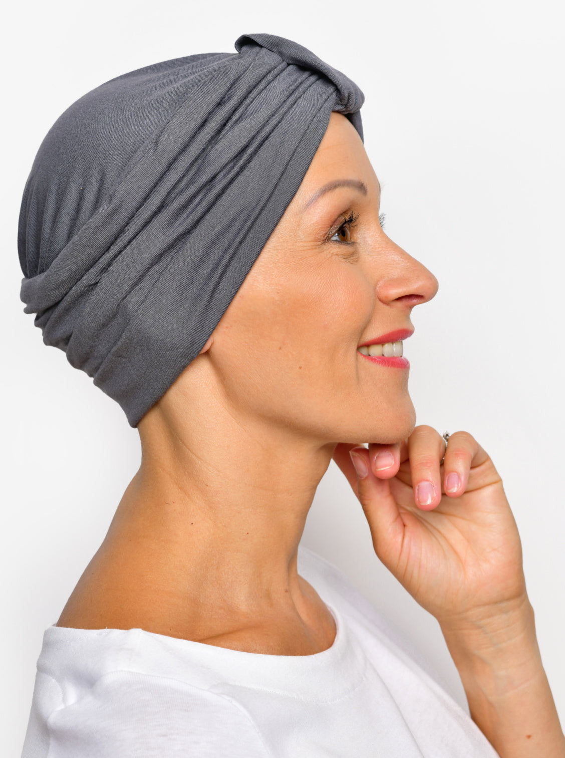 Turban mutsje Sophia – Dark taupe