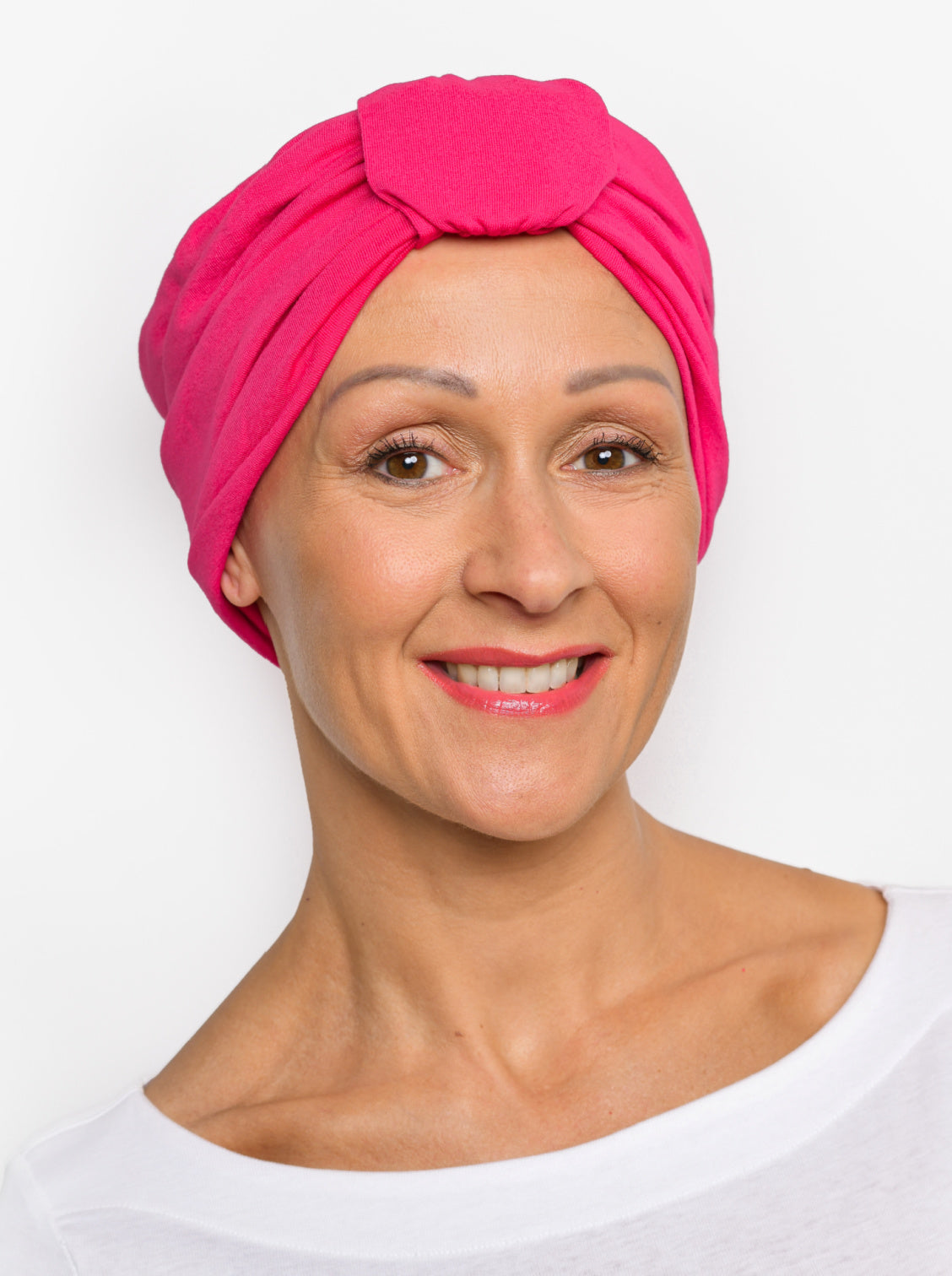 Turban mutsje Sophia – Fuchsia