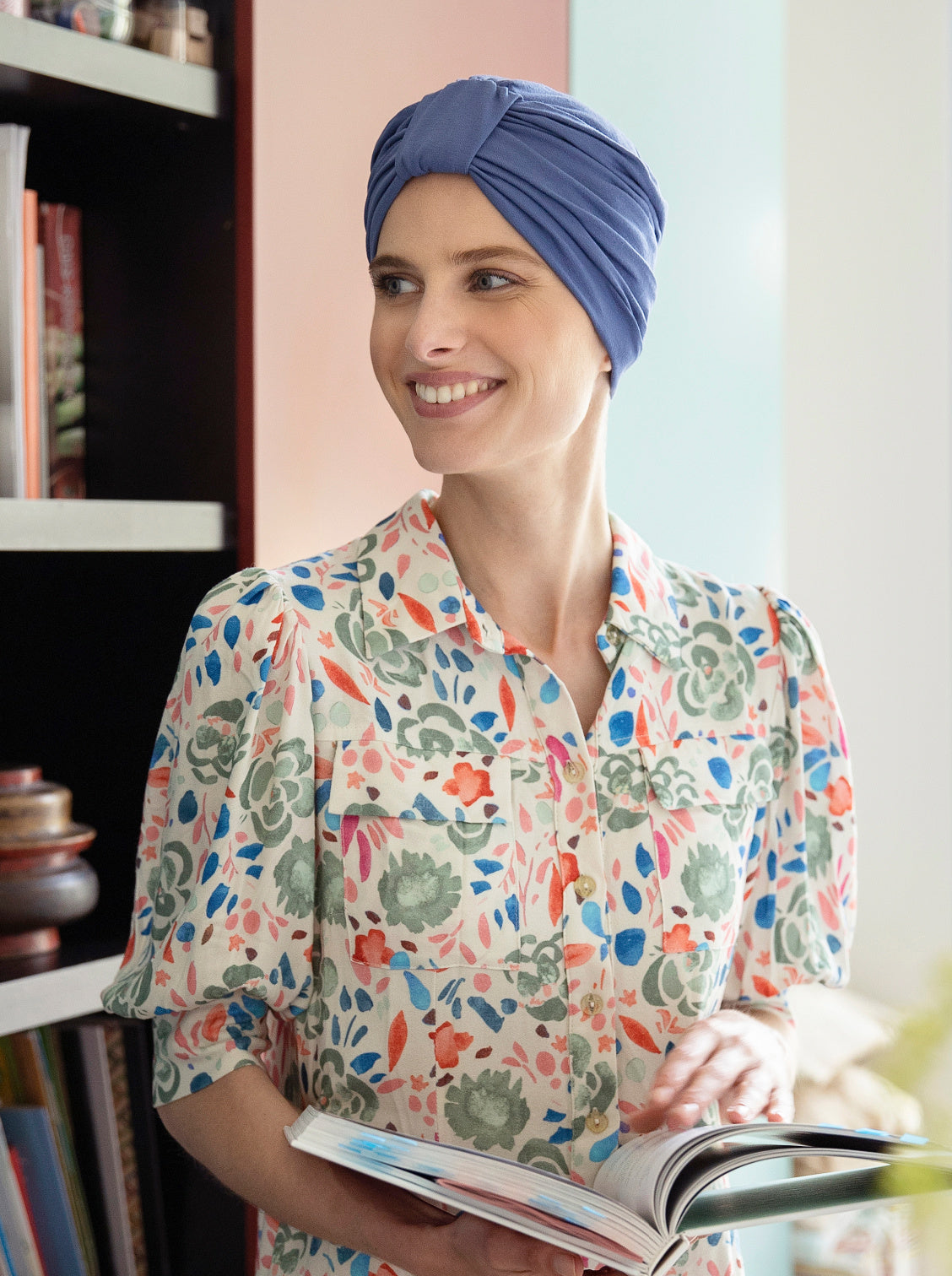Chemo turban Sophia – Night blue