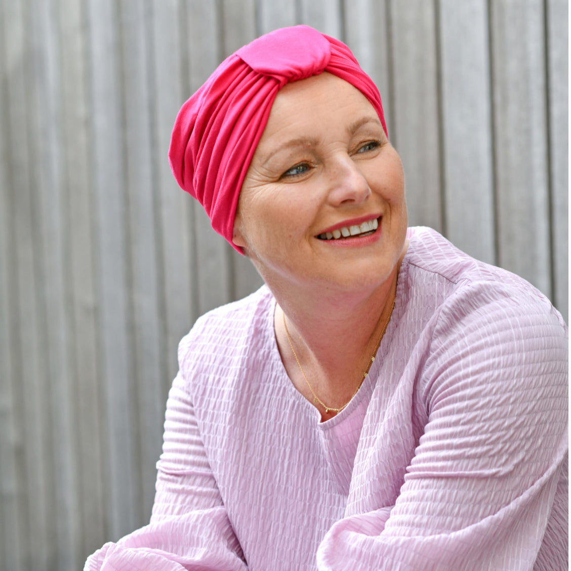 Turban mutsje Sophia – Fuchsia