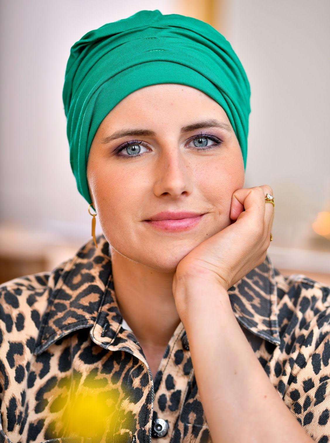 Chemo mutsje Marlene - Happy Green