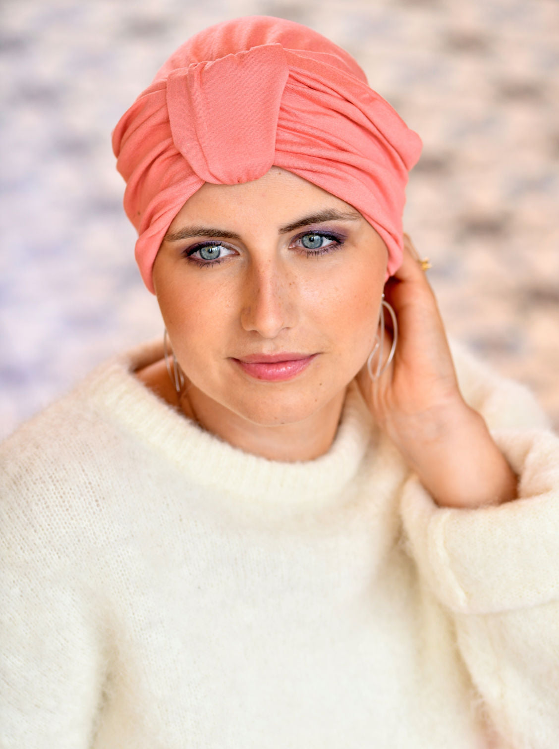 Turban mutsje Sophia – Peach