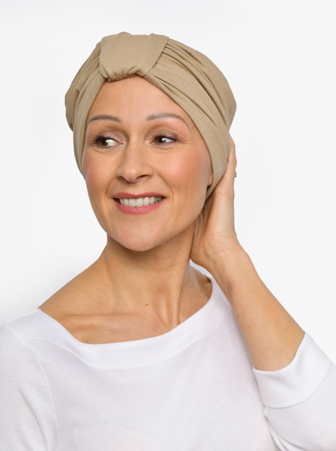 Turban mutsje Sophia – Beige