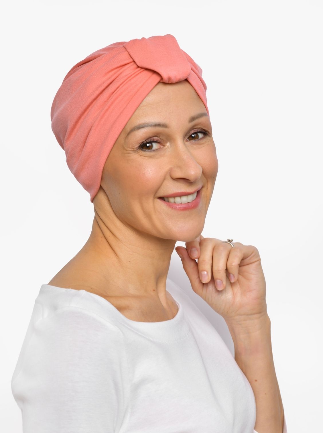 Turban mutsje Sophia – Peach
