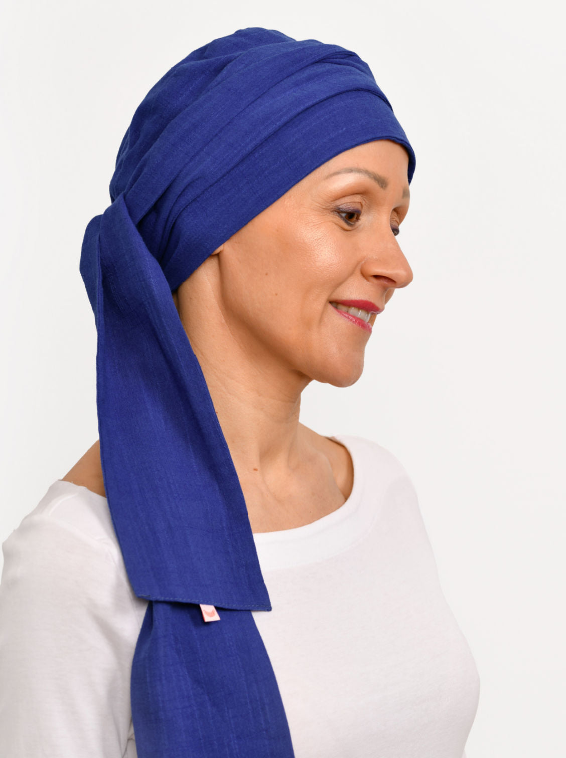 Wikkelsjaal katoen Hannah - Ink blue