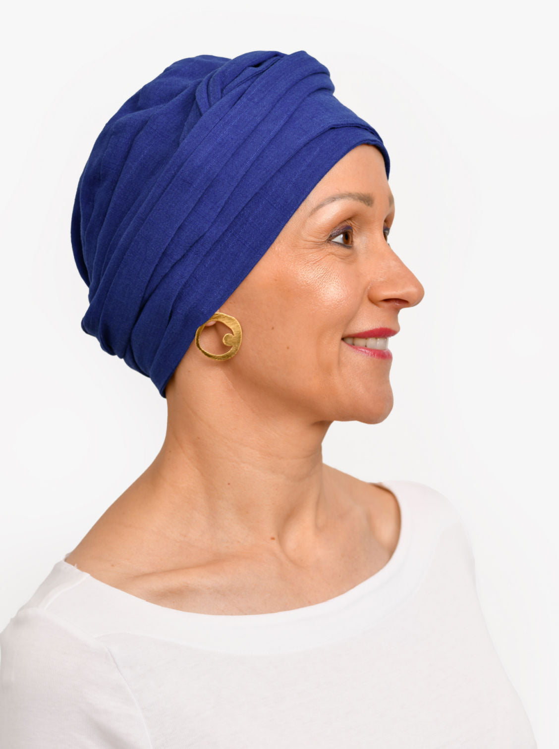 Wikkelsjaal katoen Hannah - Ink blue