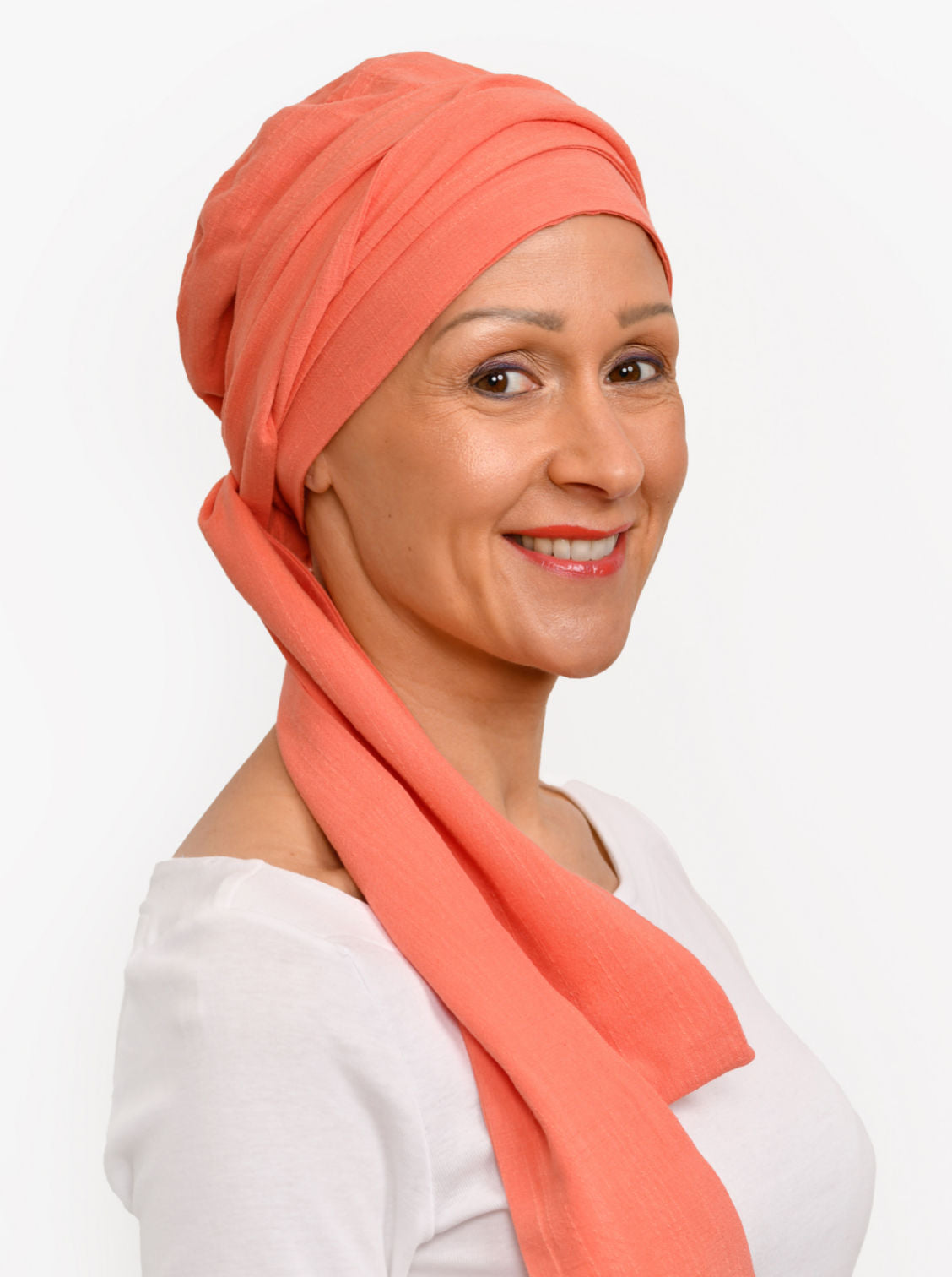 Wikkelsjaal katoen Hannah – Coral