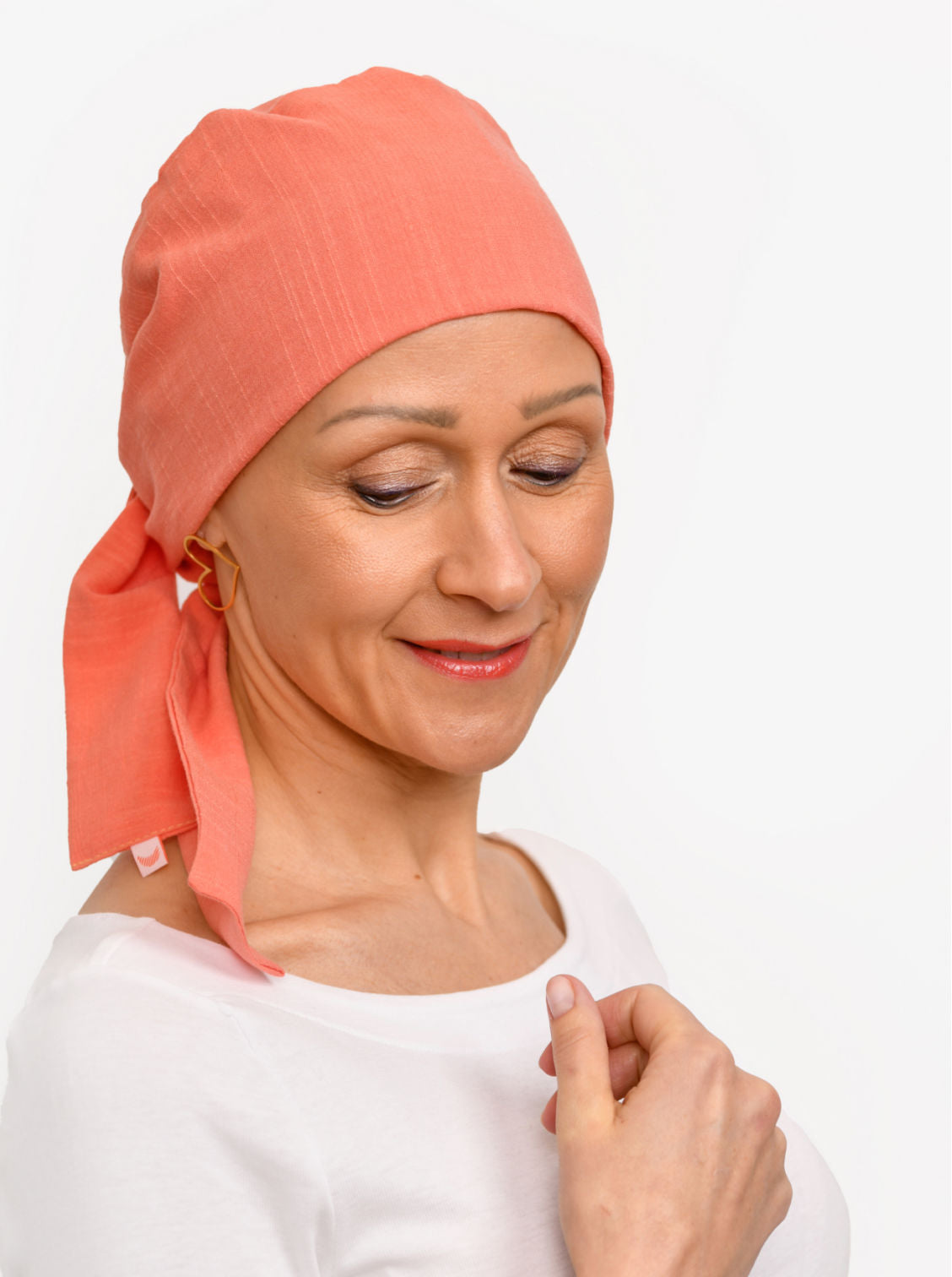 Chemo hoofddoekje Audrey - Coral