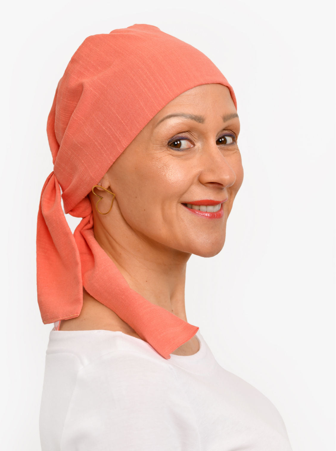 Chemo hoofddoekje Audrey - Coral