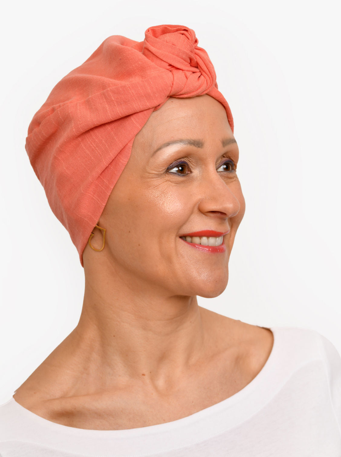 Chemo hoofddoekje Audrey - Coral