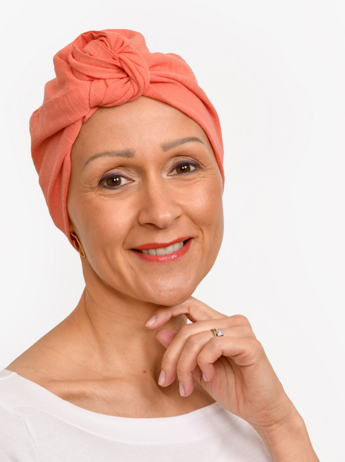 Chemo hoofddoekje Audrey - Coral
