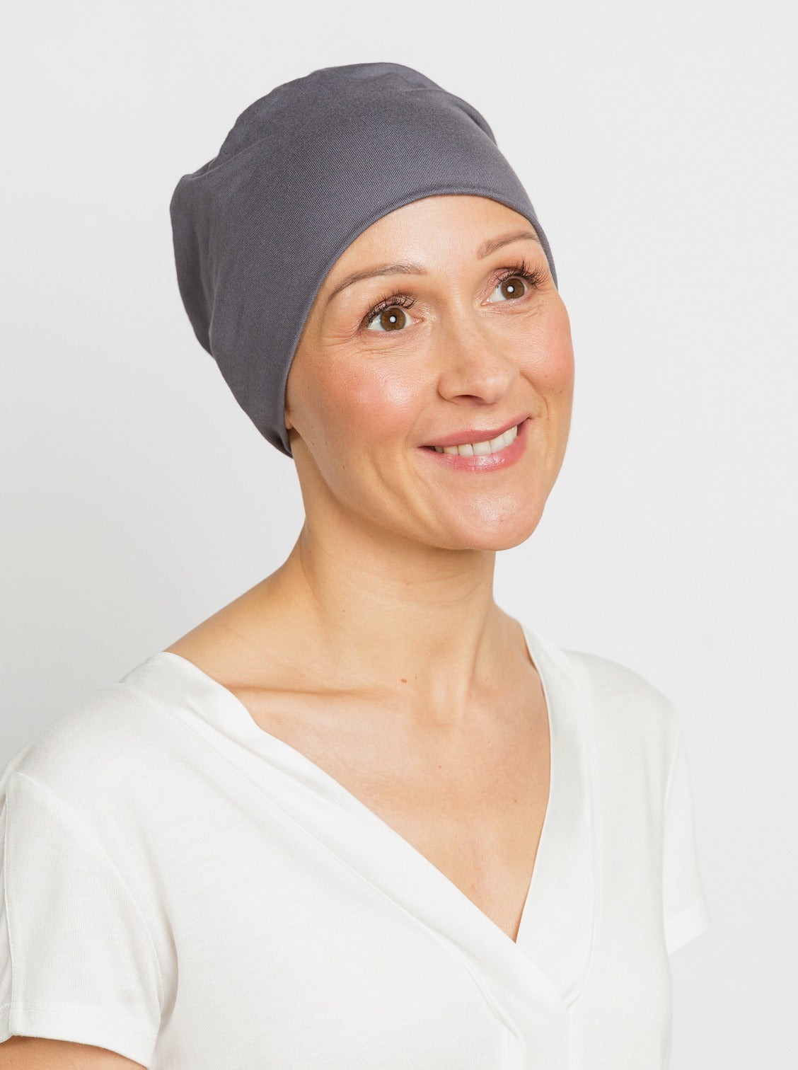 Chemo slaapmutsje Pippa - Dark taupe