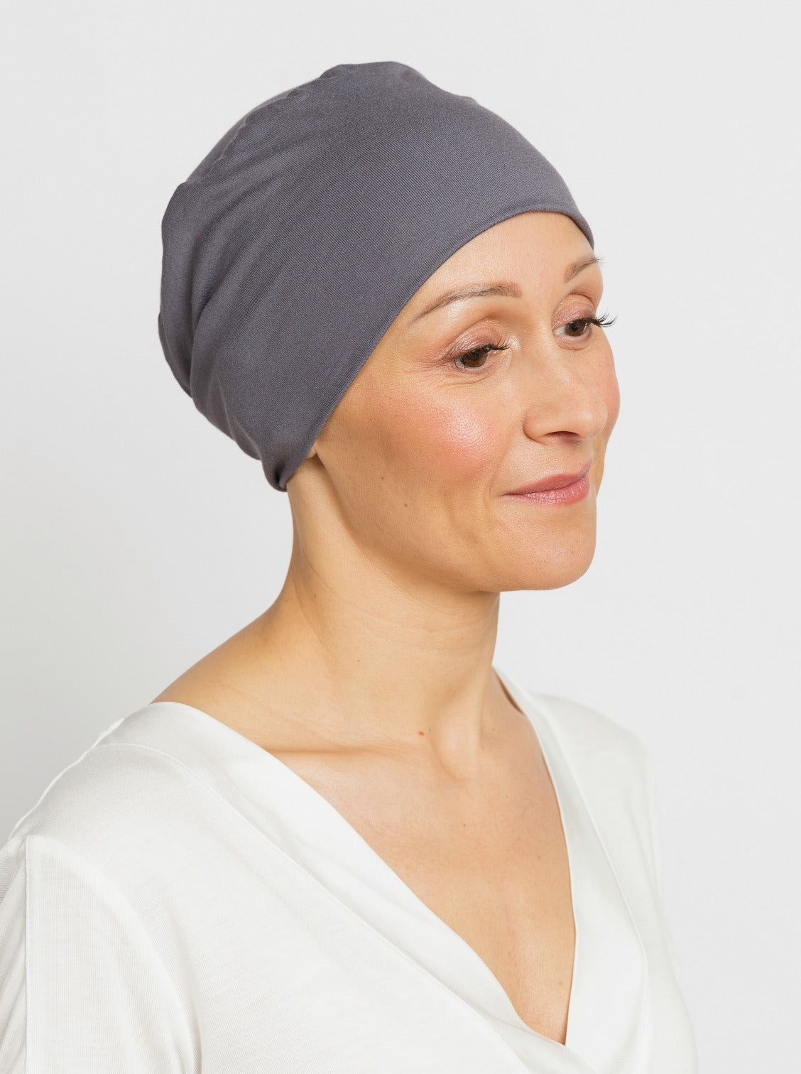 Chemo slaapmutsje Pippa - Dark taupe