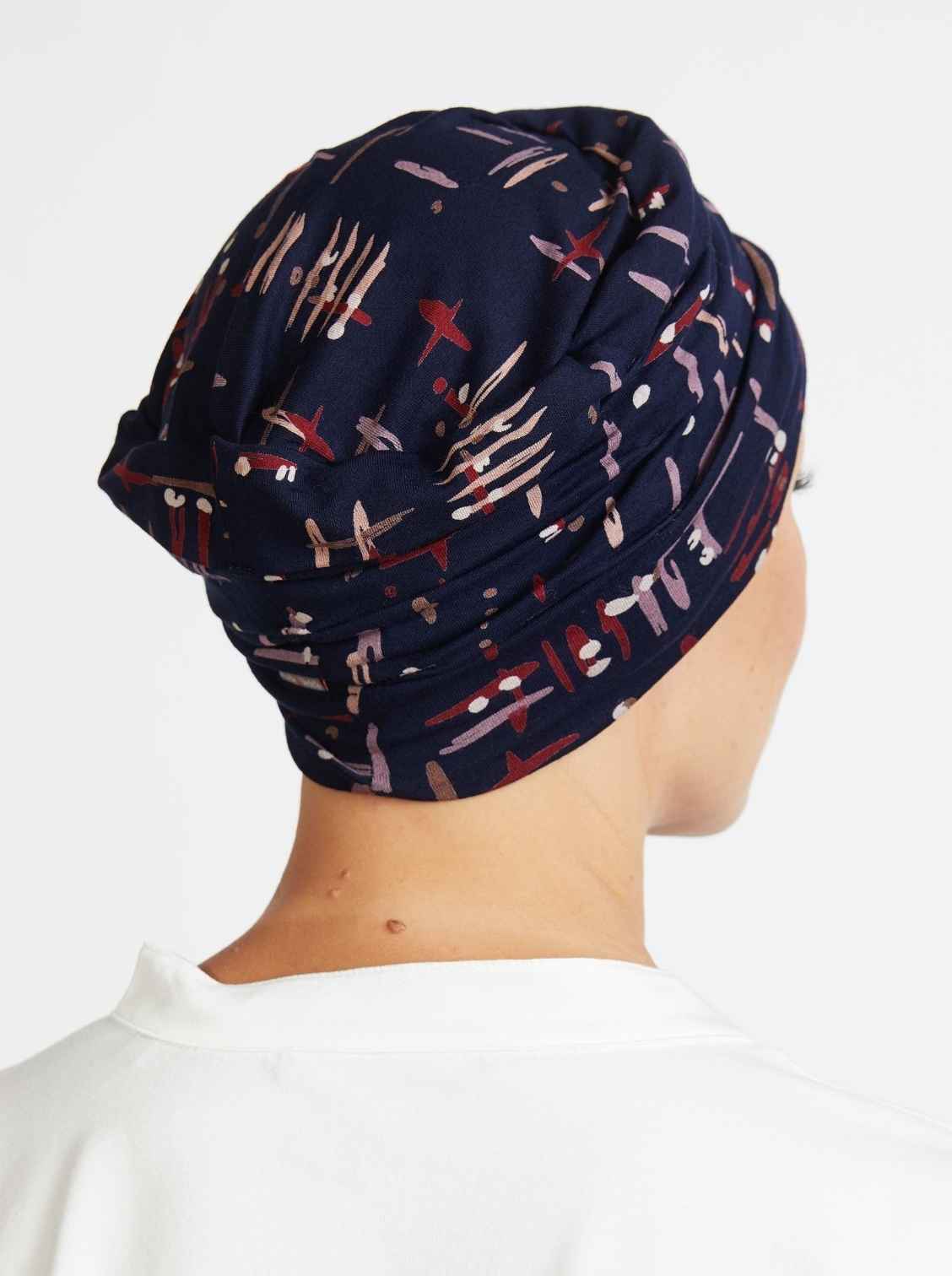 blauw chemo mutsje haarverlies