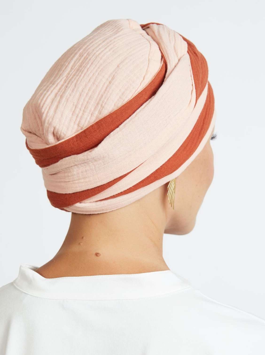Head scarf cotton Hannah – Rusty blush