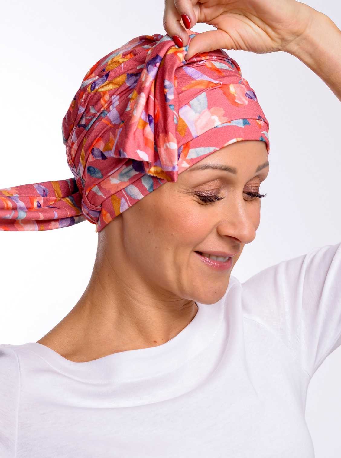 roze chemo sjaaltje rosette la vedette