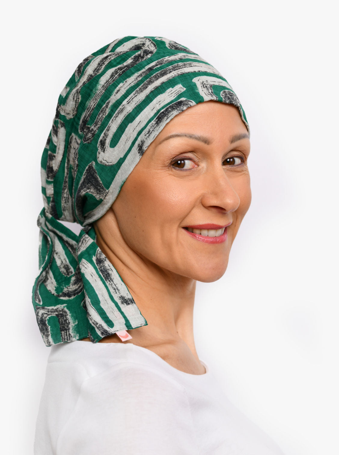 Chemo hoofddoekje Audrey - Green lino