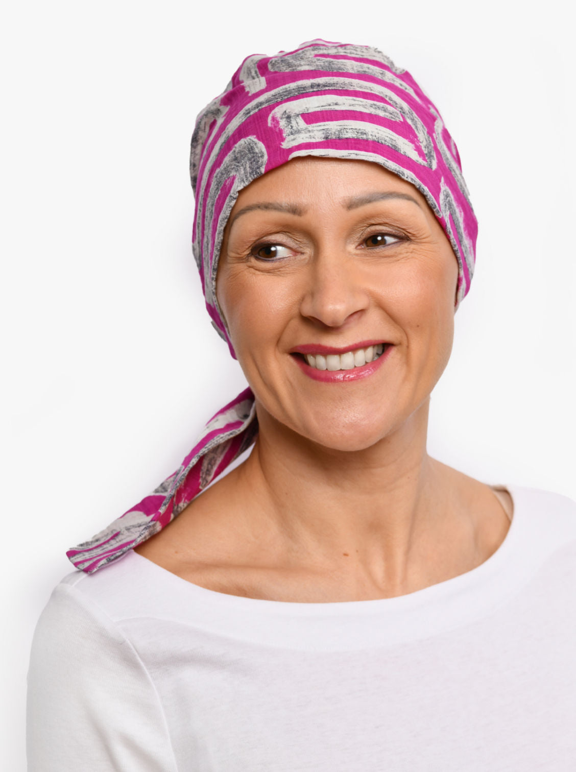 Chemo hoofddoekje Audrey - Pink lino