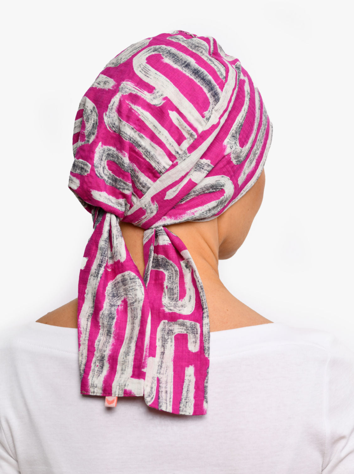 Chemo hoofddoekje Audrey - Pink lino
