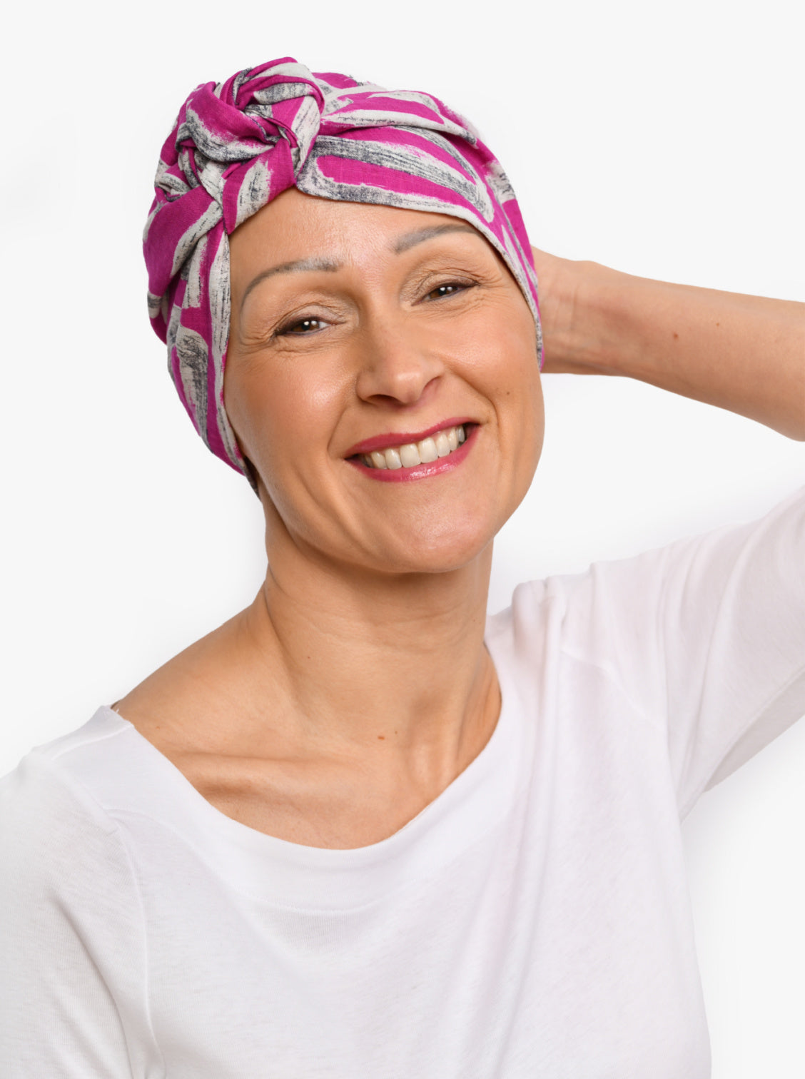 Chemo hoofddoekje Audrey - Pink lino
