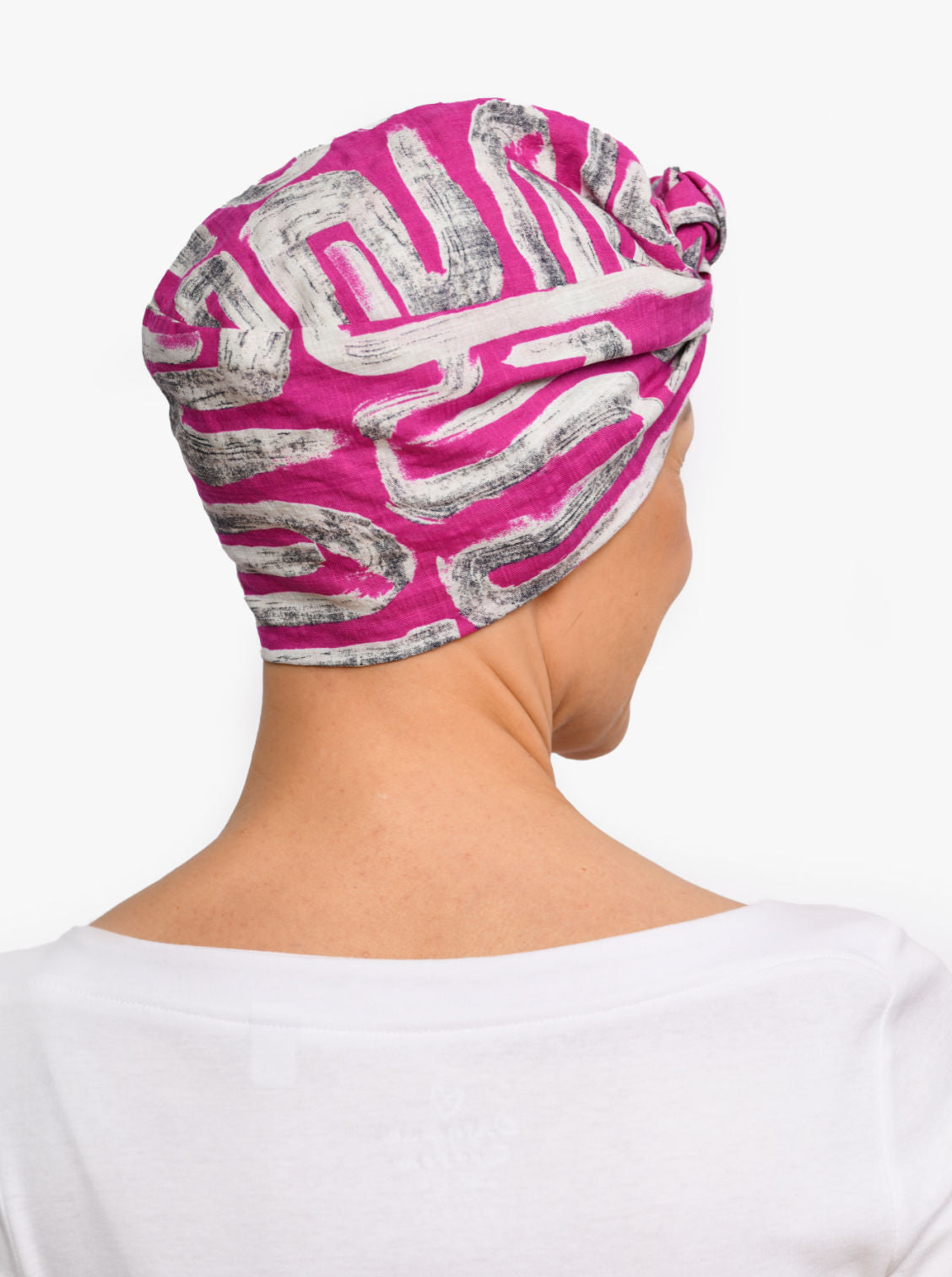 Chemo hoofddoekje Audrey - Pink lino