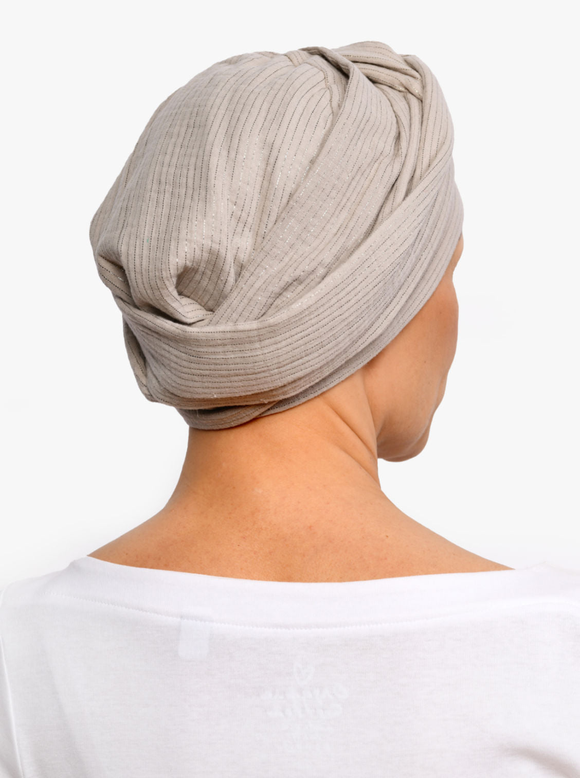 beige chemo sjaal katoen