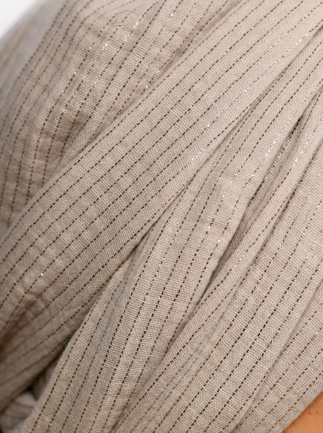 beige chemo sjaal katoen