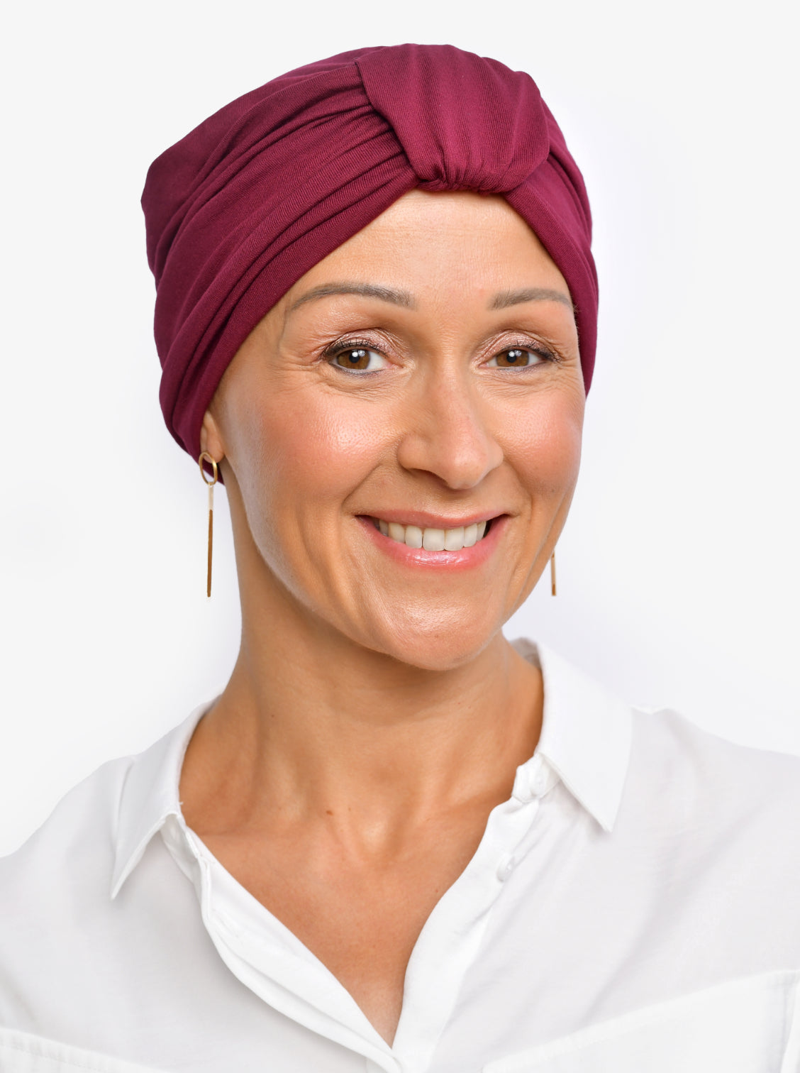 Turban mutsje Sophia – Bordeaux
