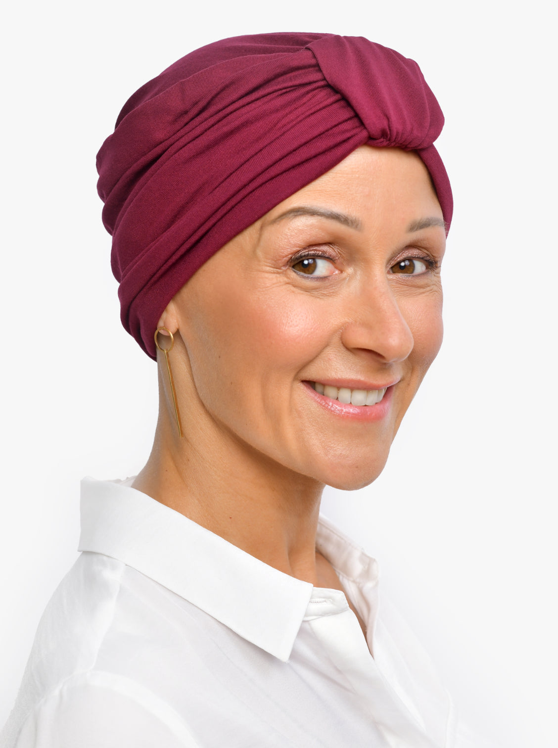 Turban mutsje Sophia – Bordeaux