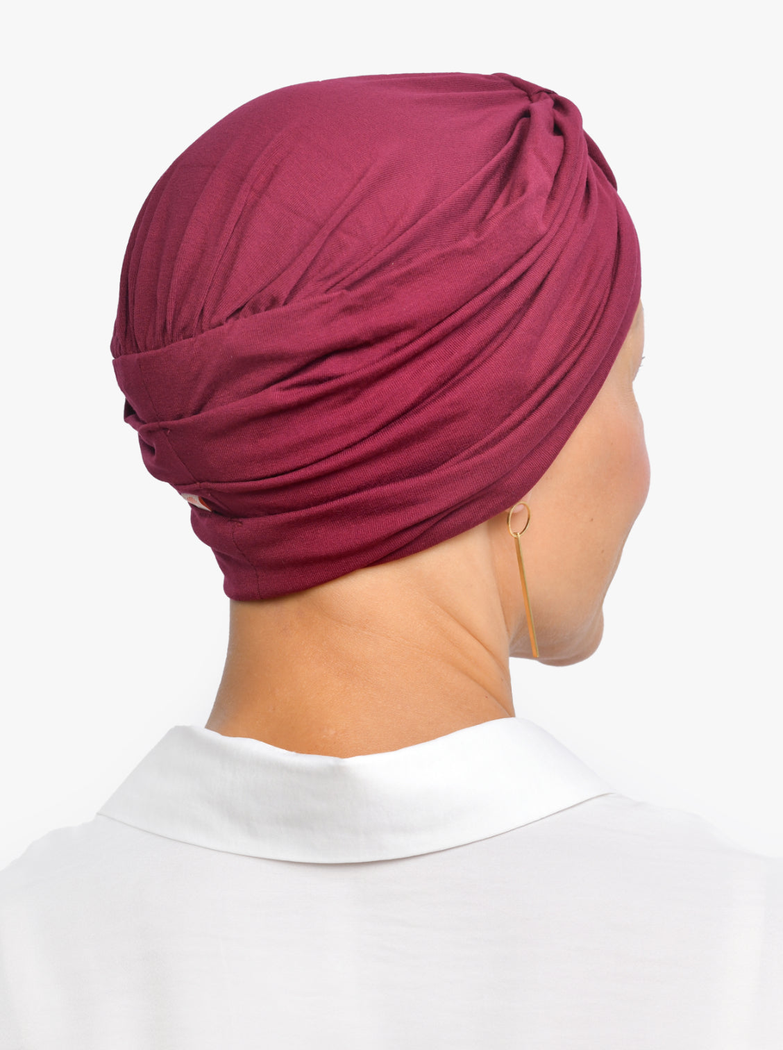 Turban mutsje Sophia – Bordeaux