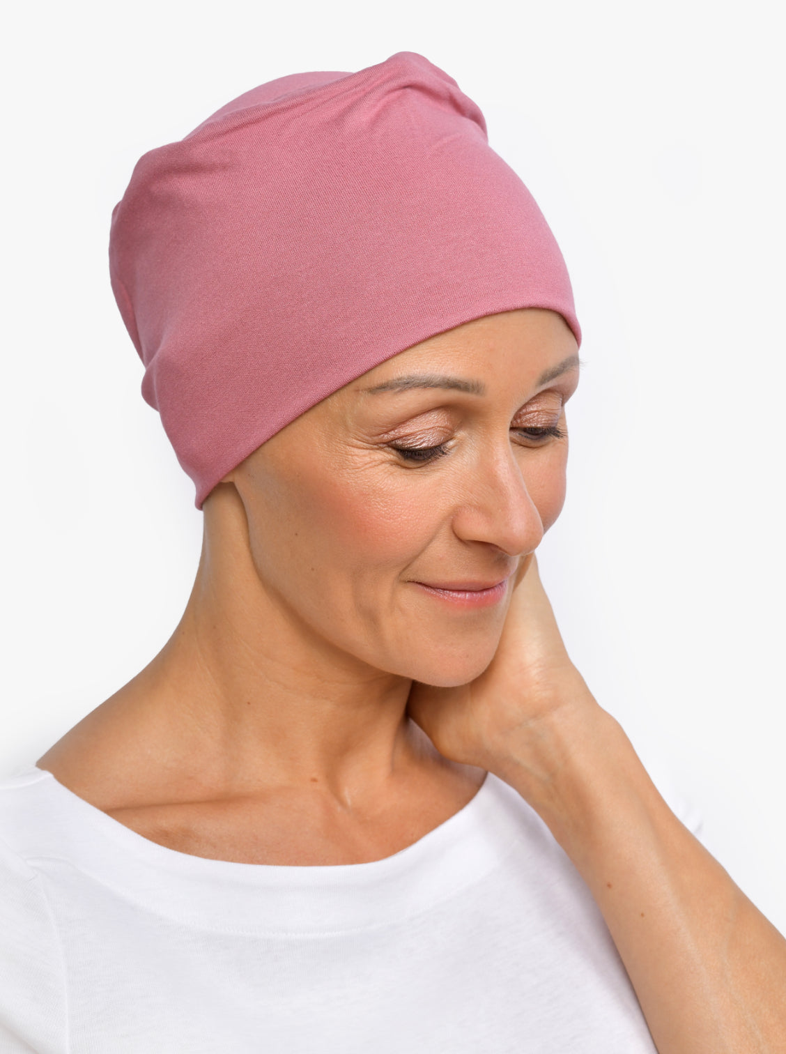 Chemo slaapmutsje Pippa - Soft rose