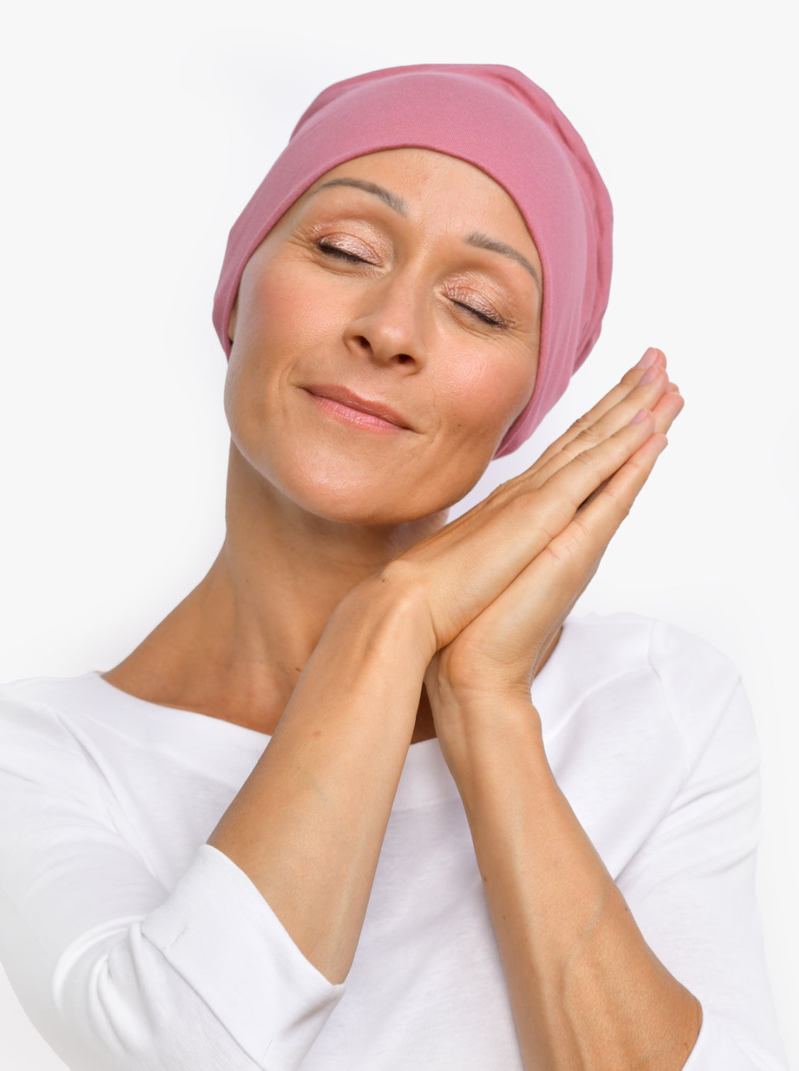 Chemo slaapmutsje Pippa - Soft rose