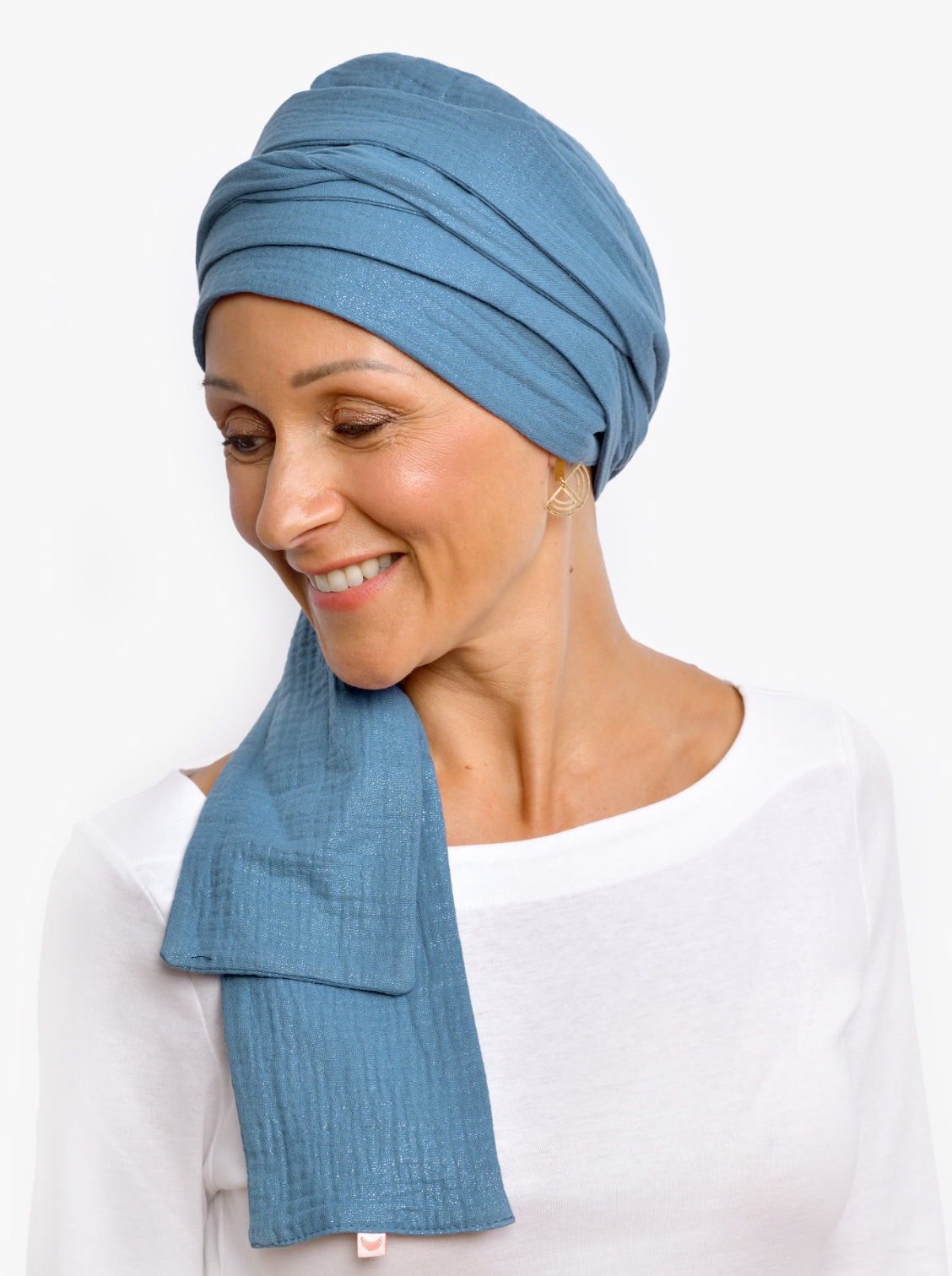 Wikkelsjaal katoen Hannah – Indigo Bling